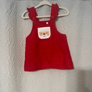 Red Christmas overall skirt